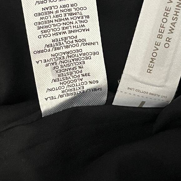 Loft Petites Black Cotton Blend Skirt with Two Front Pockets Size 00P - Picture 6 of 8